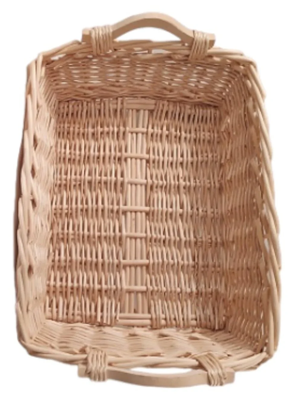 Unlined Sturdy Rectangular Shallow Basket